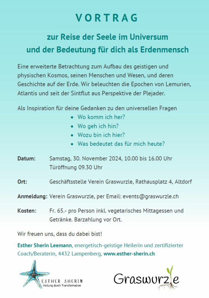 Flyer Vortrag in Altdorf